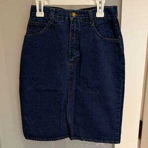 Dark Blue Denim Pencil Skirt